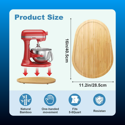 Bamboo Sliding Mat for Stand Mixers