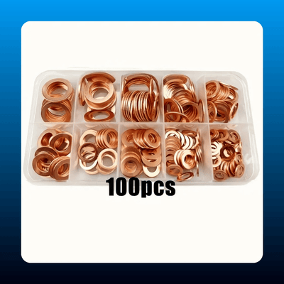 Copper Sealing Washer Assortment (100 Piece)
