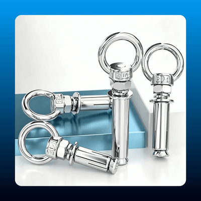 Stainless Steel Expansion Eye Bolt Anchors (2 Pack)