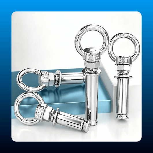 Stainless Steel Expansion Eye Bolt Anchors (2 Pack)