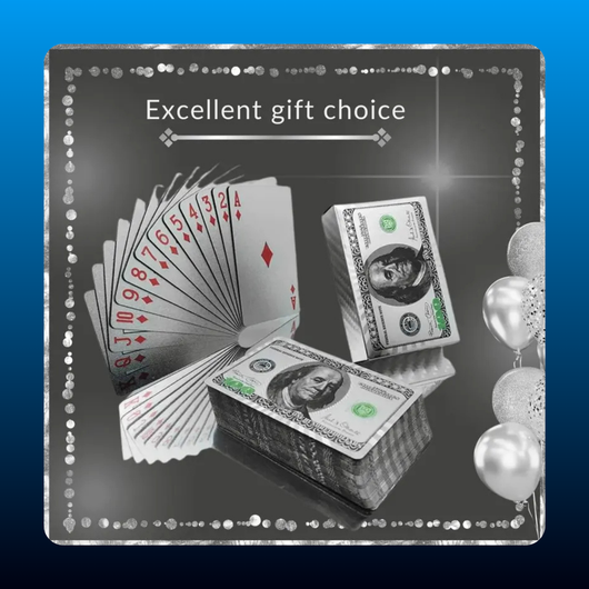 Waterproof Playing Cards, $100 Bill Design