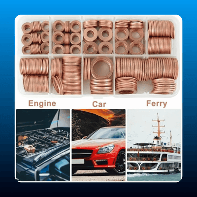 Copper Sealing Washer Assortment (100 Piece)