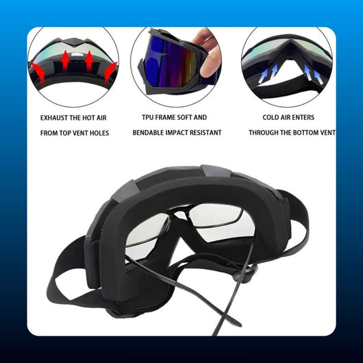 Skull Face Mask with Mirrored Goggles