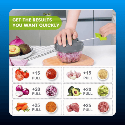 Manual Pull-Cord Food Processor, 500ml