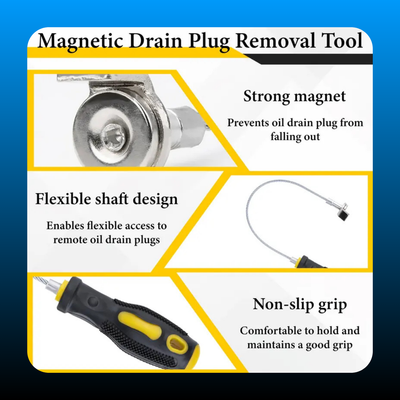 Heavy-Duty Magnetic Oil Drain Bolt Removal Tool