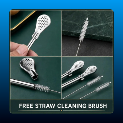 2-in-1 Stainless Straw and Spoon