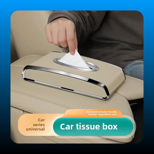 Leather Car Tissue Box Holder