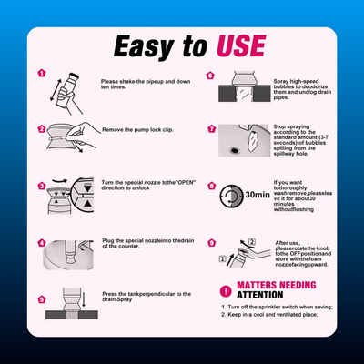 Household Safe Foam Mousse Drain Cleaner