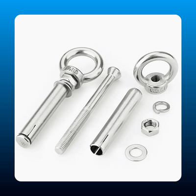 Stainless Steel Expansion Eye Bolt Anchors (2 Pack)