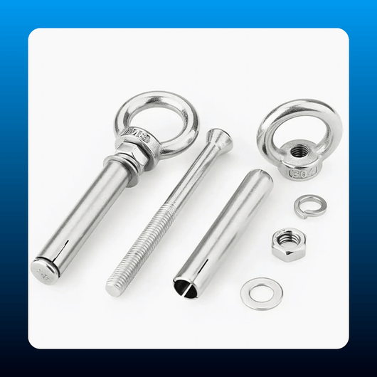 Stainless Steel Expansion Eye Bolt Anchors (2 Pack)