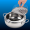 Stainless Steel Deep Fryer Pot with Strainer
