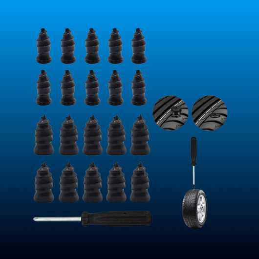 60 Pcs 2-Size Tire Repair Screws Plug Kit with 1 Screwdriver