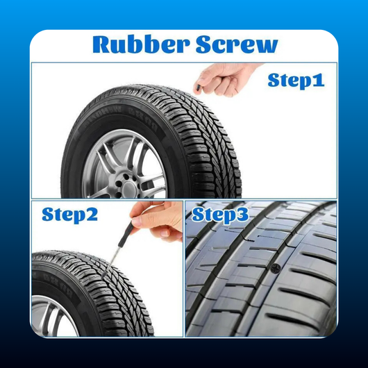 60 Pcs 2-Size Tire Repair Screws Plug Kit with 1 Screwdriver