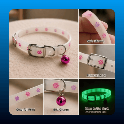 Glow-in-the-Dark Pet Collars (2 Pack)