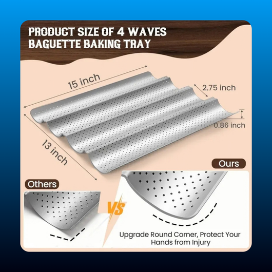 Non-Stick Baguette Baking Tray