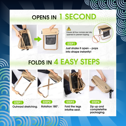 Portable Pocket Outdoor Folding Chair
