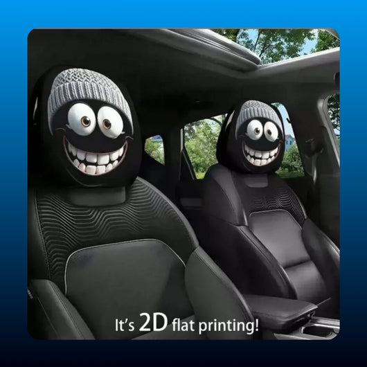 Funny Face Car Headrest Covers (2 Pack)