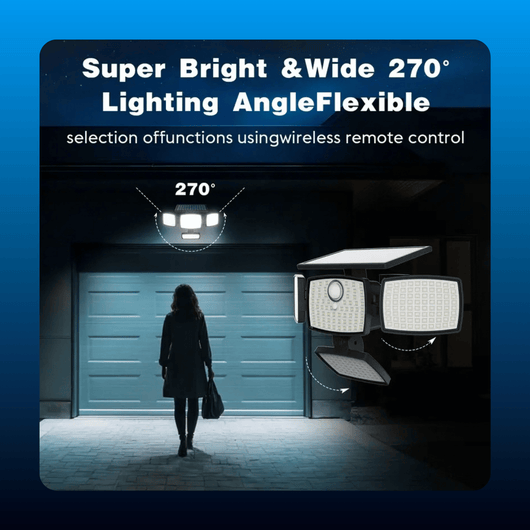 4-Head Solar Security Light with Remote