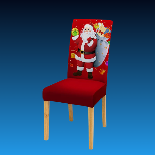 Christmas Santa Print Chair Covers (6 Pack)