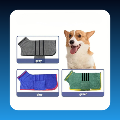 Quick Drying Adjustable Pet Bath Robe