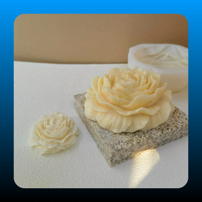 3D Peony Flower Silicone Candle Molds (2 Pack)