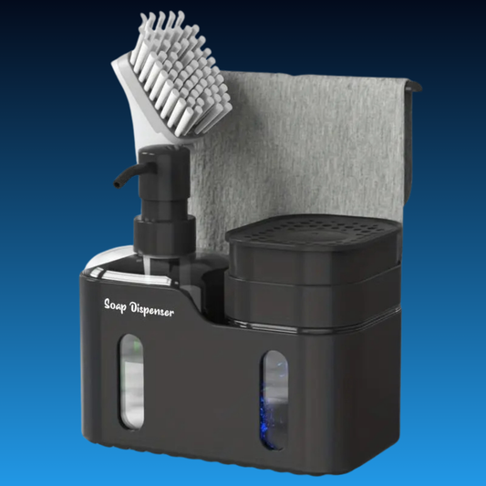 3 in 1 Kitchen Soap Dispenser with Towel Rack