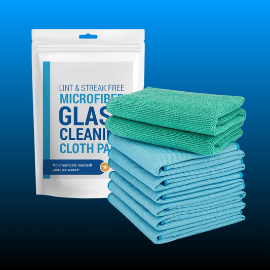 Microfiber Glass Cleaning Cloths (8 Pack)
