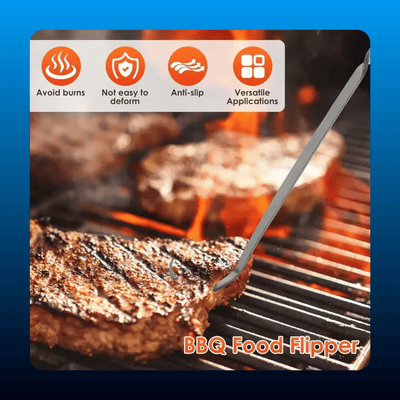 Stainless Steel BBQ Pigtail Food Flipper
