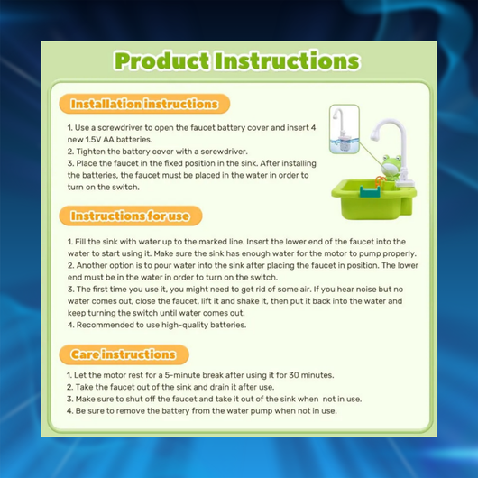 Play Sink with Running Water