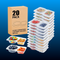 Double Compartment Snack and Condiment Containers (20 Pack)