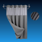 No Hook Shower Curtain with Snap in Liner (72''W x 75''H)