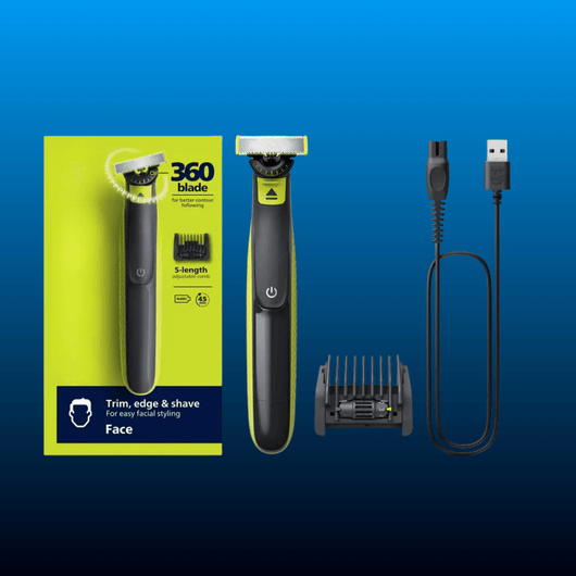 Cordless Portable Shaver with Comb Attachment