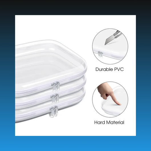 Transparent Hard-Shell Zipper Case