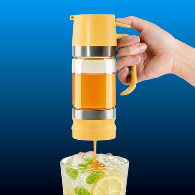 Glass Honey and Syrup Press Dispenser