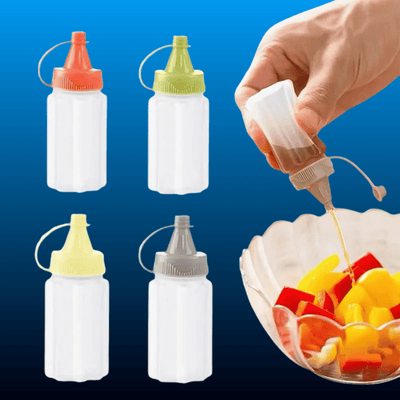 Clear Seasoning Squeeze Bottles (4 Piece Set)