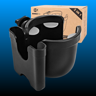 Universal Stroller Cup Holder with Mobile Phone Case