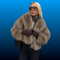 Cropped Faux Fur Collared Coat
