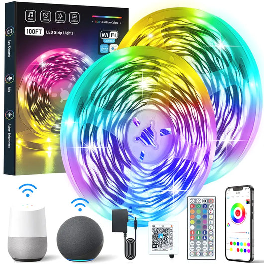 Smart Led Light Strip Work with Alexa & Google Assistant