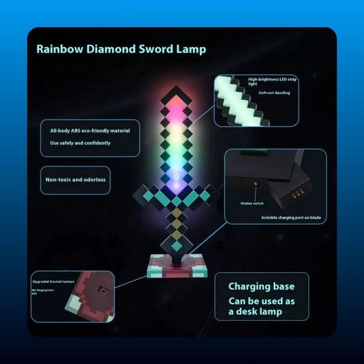 Pixel Craft Sword LED Lamp