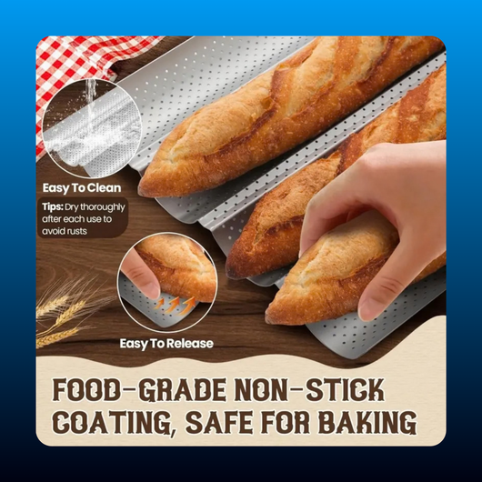 Non-Stick Baguette Baking Tray