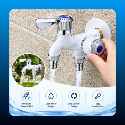 Dual-Outlet Garden Tap