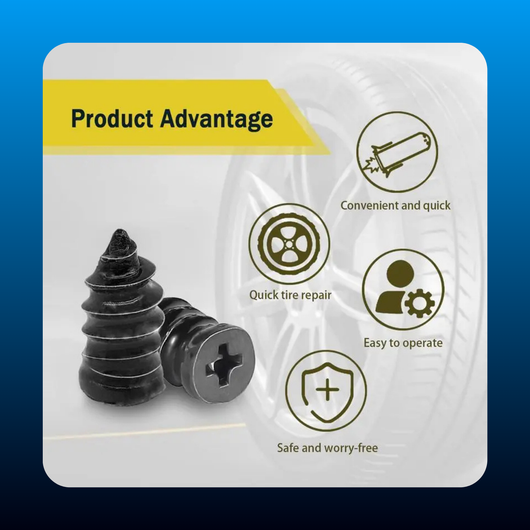 60 Pcs 2-Size Tire Repair Screws Plug Kit with 1 Screwdriver