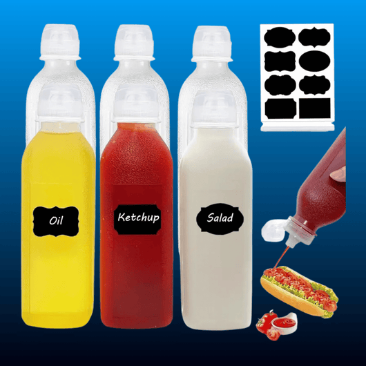 Condiment Squeeze Bottles (6 Piece Set)