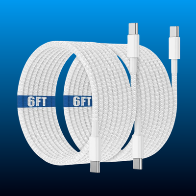 USB-C to USB-C Fast Charging Cable 6FT/10FT (2 pack)