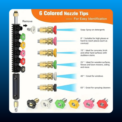 10pcs Pressure Washer Extension Wand Set