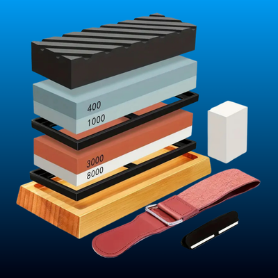 Multi-Grit Whetstone Set for Knives