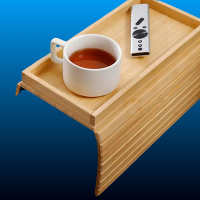 Bamboo Couch Arm Tray Organizer