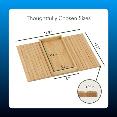 Bamboo Couch Arm Tray Organizer
