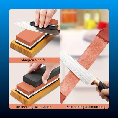 Multi-Grit Whetstone Set for Knives