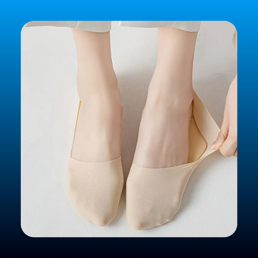 10-Pair Pack Seamless Minimalist Solid-Color Sheer Invisible Socks